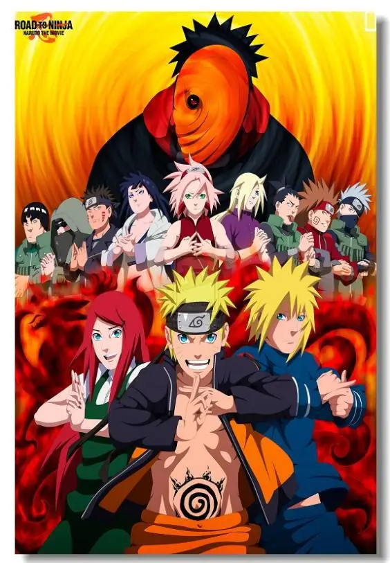 Naruto etiqueta akatsuki cartel lienzo artes niños anime wallpaper moda