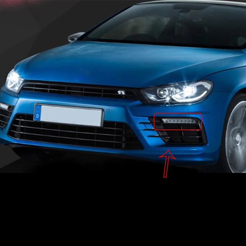 Автомобильный светильник 1 комплект для Фольксваген Scirocco R Line 2010 2011 2013 светодиодный DRL дневные ходовые огни с поворотным желтым сигналом