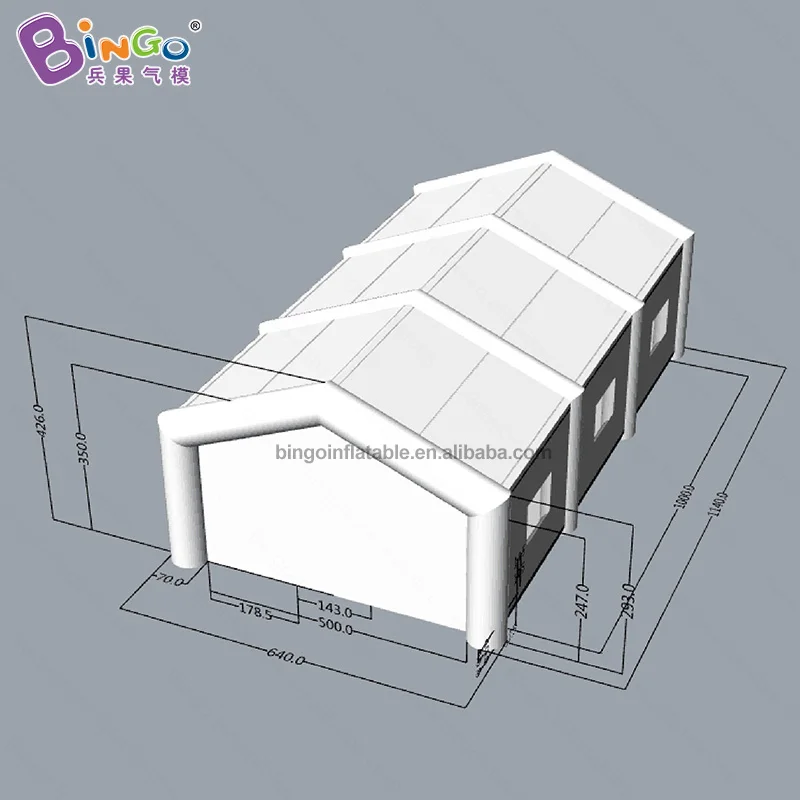  Personalized 11.4X6.4X4.3 meters white gaint inflatable tent / event tent inflatable toy tent