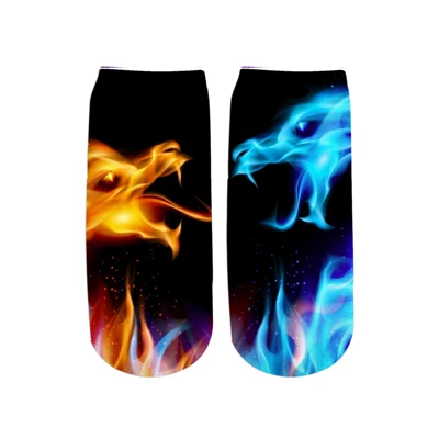 PLstar Cosmos дропшиппинг новые 3D печатные Галактические космические милые хлопковые короткие носки для мужчин wo мужские корейские носки harajuku - Цвет: color as the picture