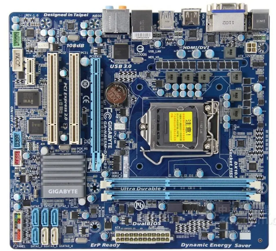 Для Gigabyte GA-HA65M-D2H-B3 оригинальная б/у материнская плата для настольного компьютера