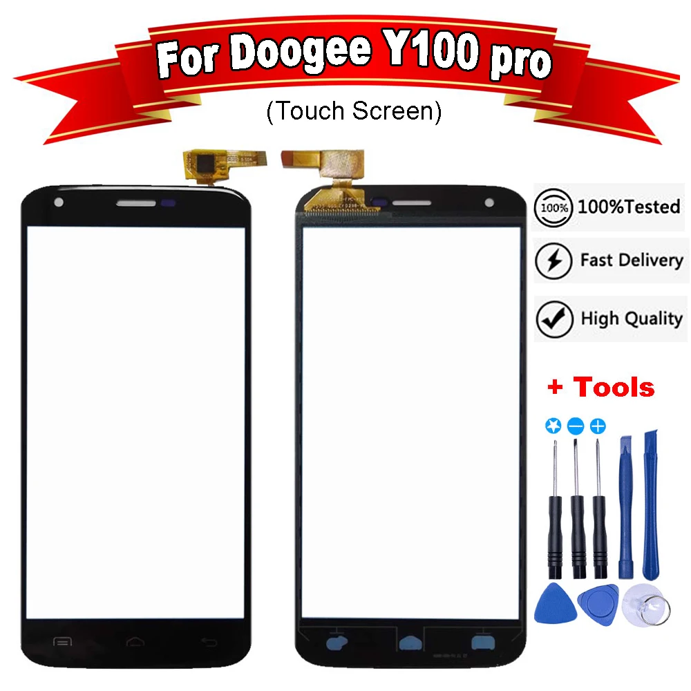 Сенсорный экран для Doogee Valencia 2 Y100 Pro 5 дюймов дигитайзер панель объектив датчик без