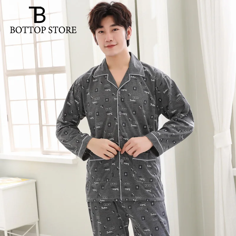Для мужчин s пижамный комплект пижамы мужчин сна ночные рубашки-лаунж человек ночное мужской Ночная одежда геометрический гей