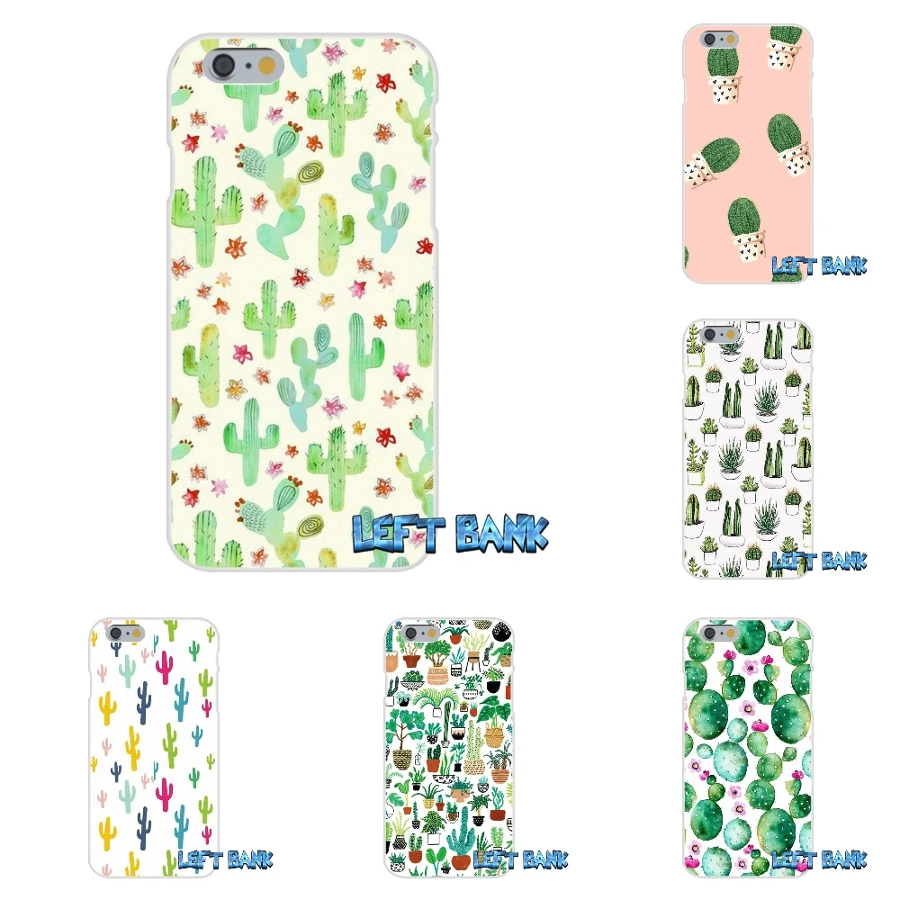 

For Samsung Galaxy Note 3 4 5 S4 S5 MINI S6 S7 edge Plant Cactus Soft Silicone TPU Transparent Cover Case