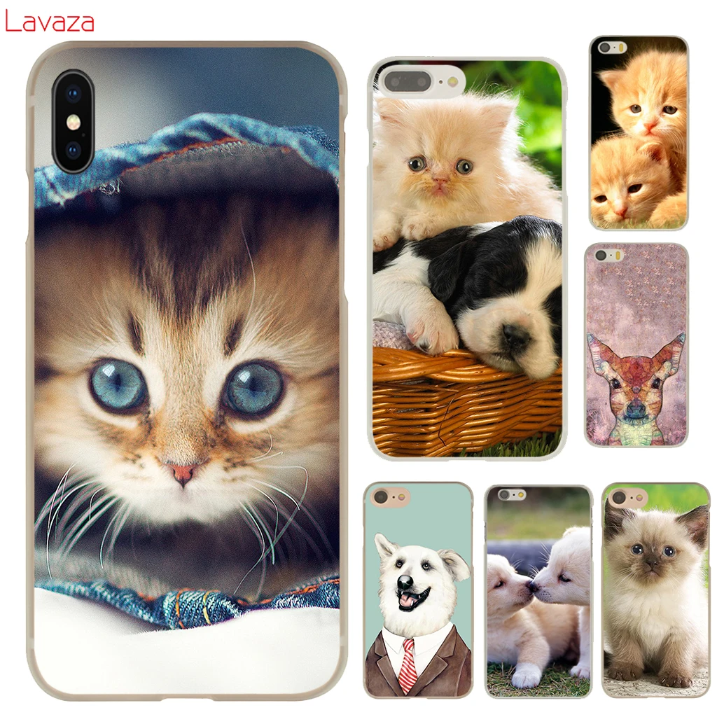 

Lavaza Cute Baby Animals Hard Phone Case for Apple iPhone 6 6s 7 8 Plus 4 4S 5 5S SE 5C Cover for iPhone XS Max XR Cases