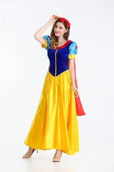 

Snow White costume Princess Dress women lovely long Anime cinderella dress adult Halloween Cosplay Role play costume 2134