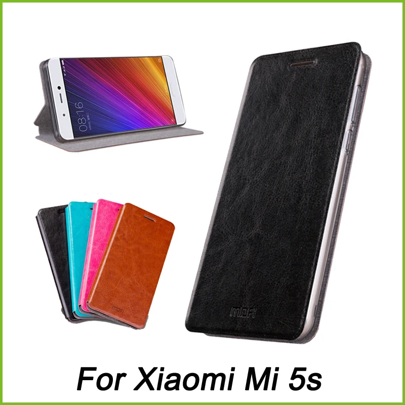  Case For Xiaomi Mi5s Mi 5S Mofi Brand Ultra-Thin Book Flip Leather Case For Xiaomi Mi5s Mi 5S Stand Case 