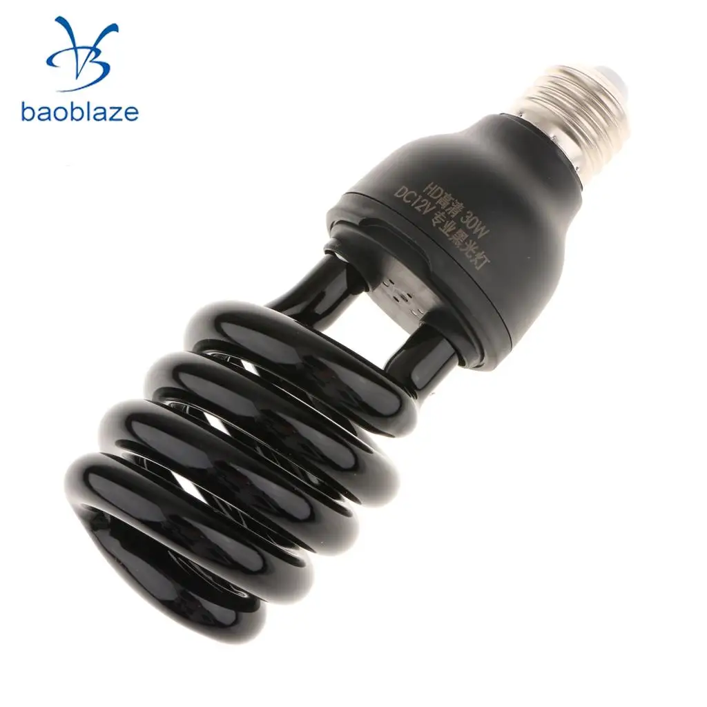 Baoblaze 12V UV Blacklight Fluorescent Glowing Bulb CFL Light Bulb Party Effect Lamp E27