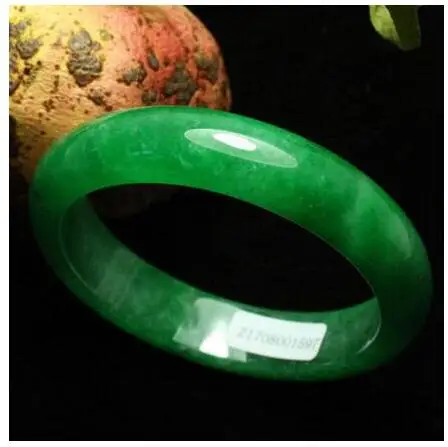

Certified Natural Emerald Green Jadeite Jade Bangle Bracelet Handmade (Certificate delivery)
