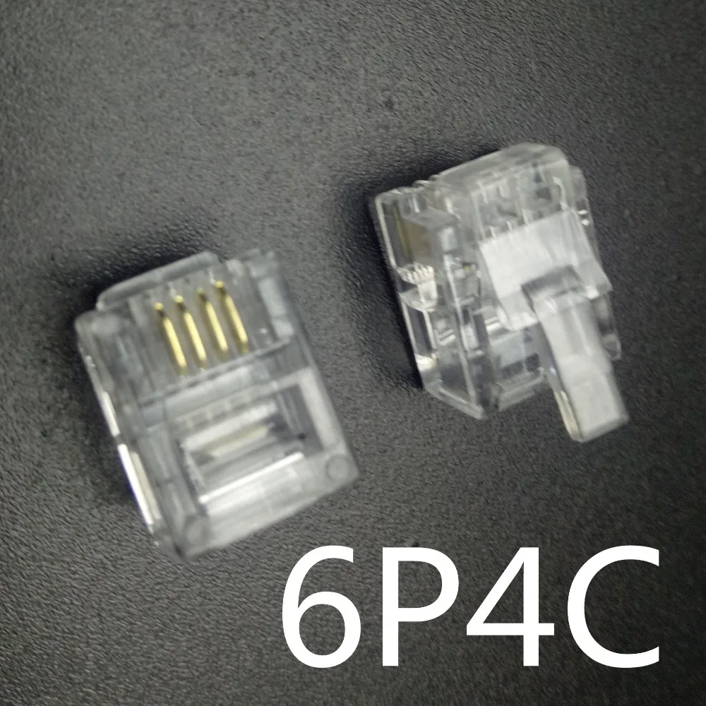 20pcs 4Pin 6Pin 8Pin кабель Конец Разъемы Вилки телефонный разъем интернет-разъем. RJ9 4P4C RJ11 6P2C 6P4C 6P6C RJ45 8P8C