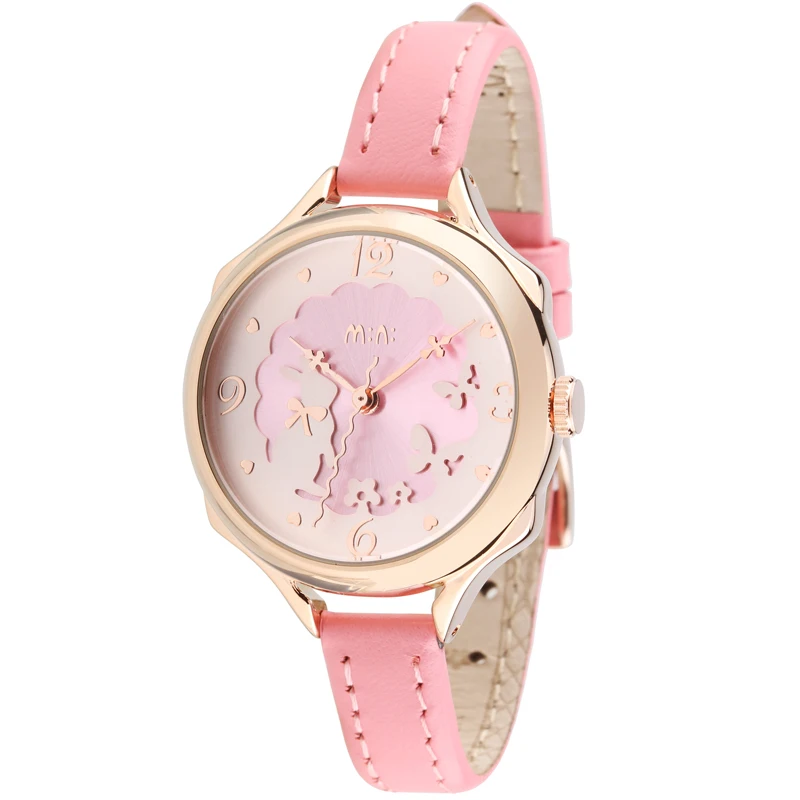 Romantic Girls Lovely Clay Rabbit Watches Original Quartz Leather Strap