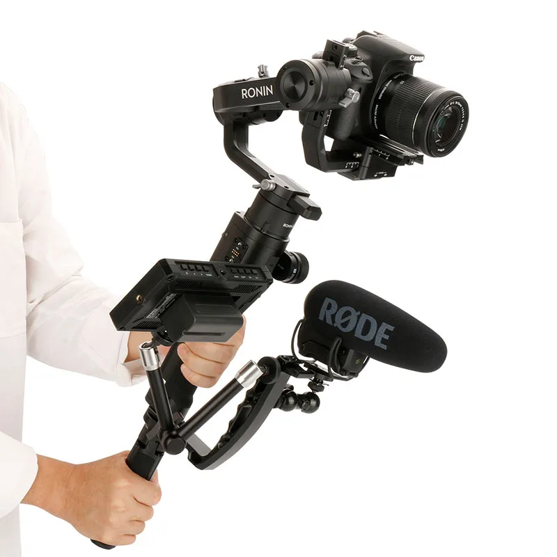 

L Bracket for DJI Ronin SC S Gimbal Handle Mount Mini Dual Grip for Monitor LED Light Microphone Zhiyun smooth 4 q