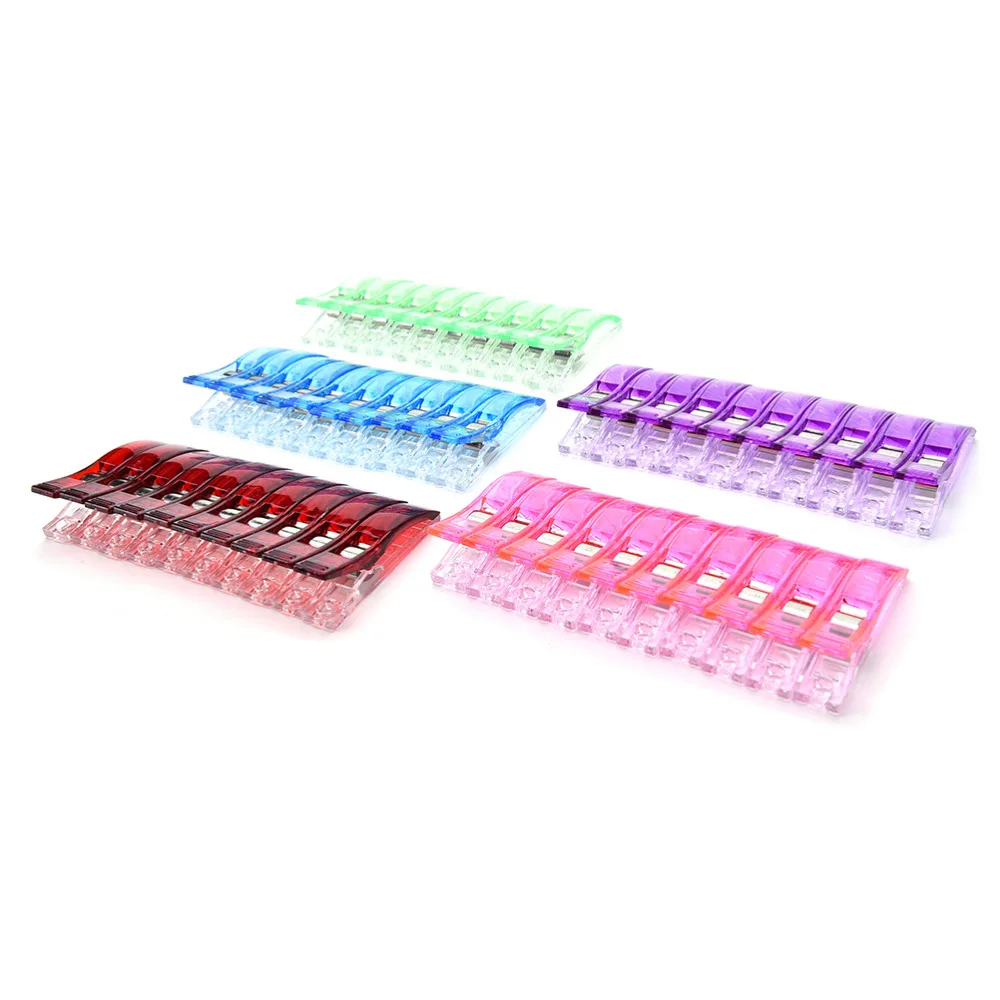 

10Pcs Top quality Plastic Clips Holder for DIY Patchwork Fabric Quilting Craft Sewing Knitting 5 Colors