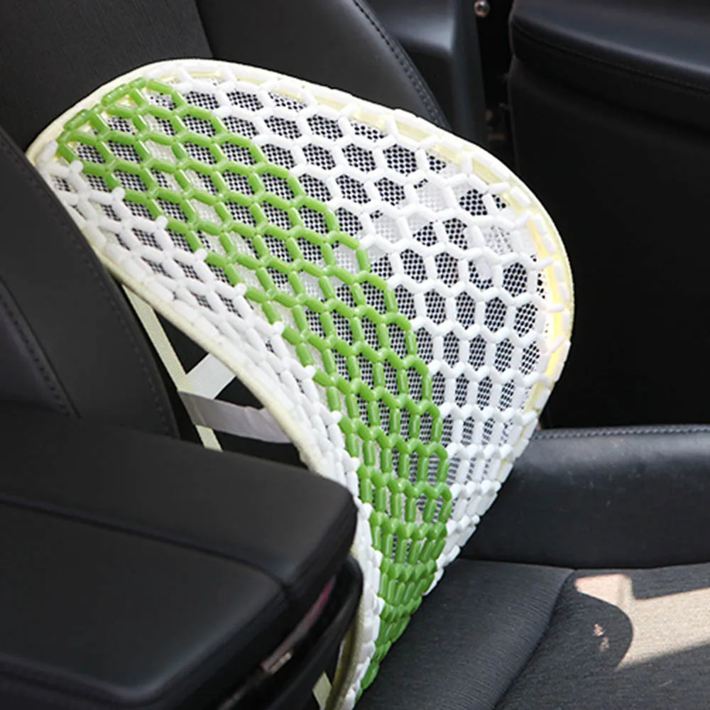 

Car Seat Chair Back Massage Lumbar Support Waist Cushion Mesh Ventilate Cushion Pad For Car Office Home Car Styling