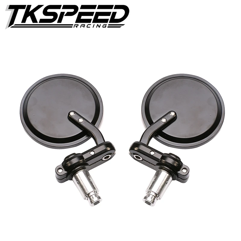 FREE SHIPPING MOTORCYCLE BIKE 3" ROUND 7/8" HANDLE BAR END MIRRORS REARVIEW SIDE MIRRORrearview