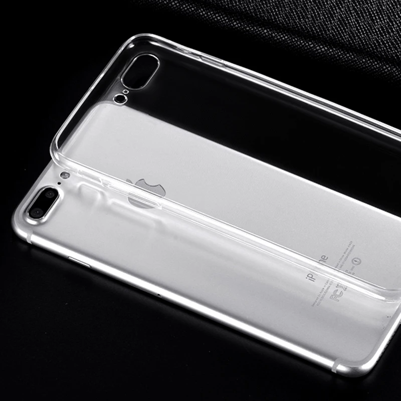 Для iPhone X 8 7 Plus 6 6s 5 5S прозрачный чехол плюс мягкий силикагель ТПУ силиконовый