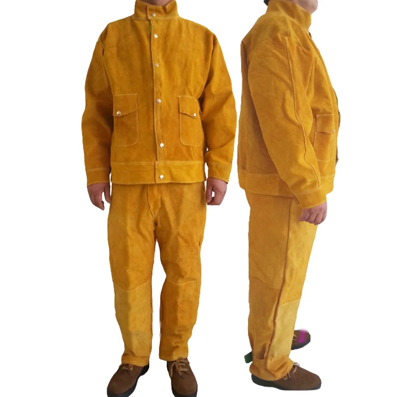 Welding Safety Clothing Flame Retardant Pure Leather Welder Protective