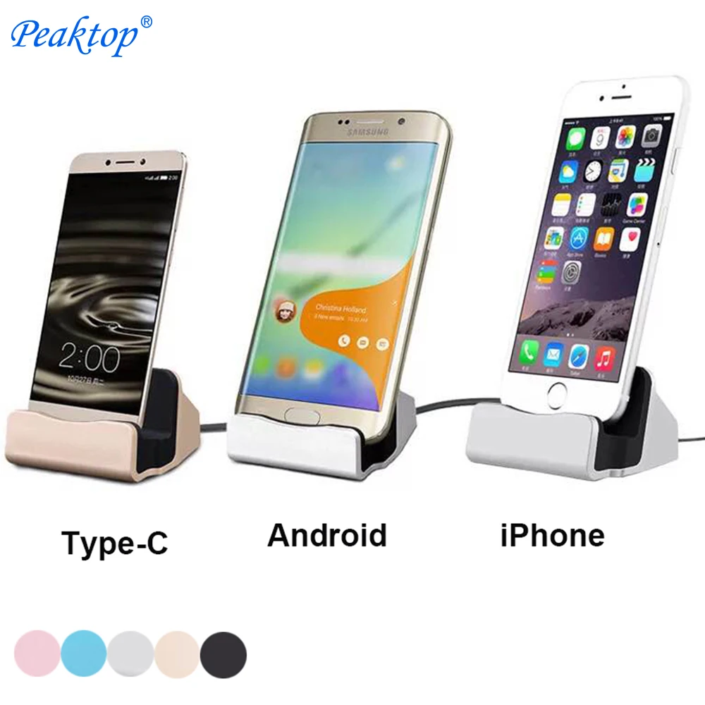 Зарядная док станция Peaktop для мобильного телефона USB кабель синхронизации данных