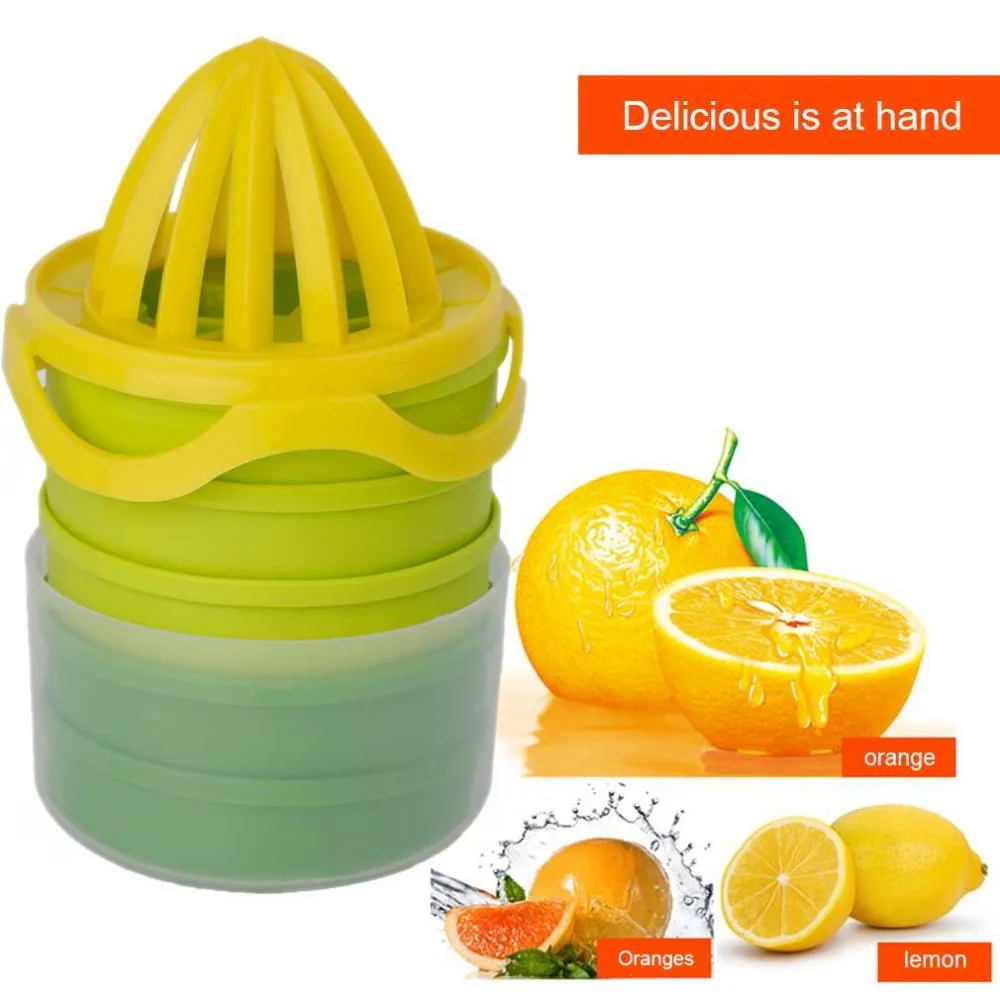 Hand Juicer Citrus Orange Squeezer Manual Lid Rotation Press Reamer for