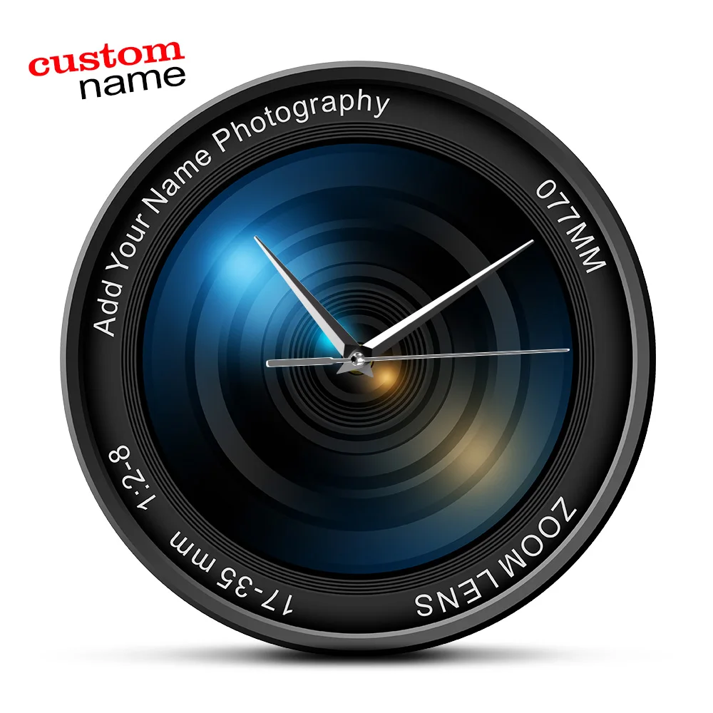 

Camera Lens 3D Wall Clock Color Photo ISO Exposure Snap Selfie Custom Modern Decorative Wall Clock Photograher Gift