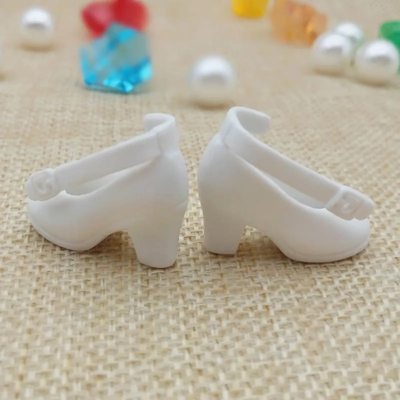 Белая модная обувь для куклы блайз 1/6 обувь на высоком каблуке для кукла licca мини обувь для Momoko 1/6 BJD аксессуары для кукол