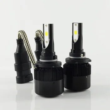 

1 Set 9005 HB3 60W 6400LM C6S LED Headlight COB LED Chips All-in-one Design Turbo Fan Pure White 6500K Driving Fog Lamp Bulbs