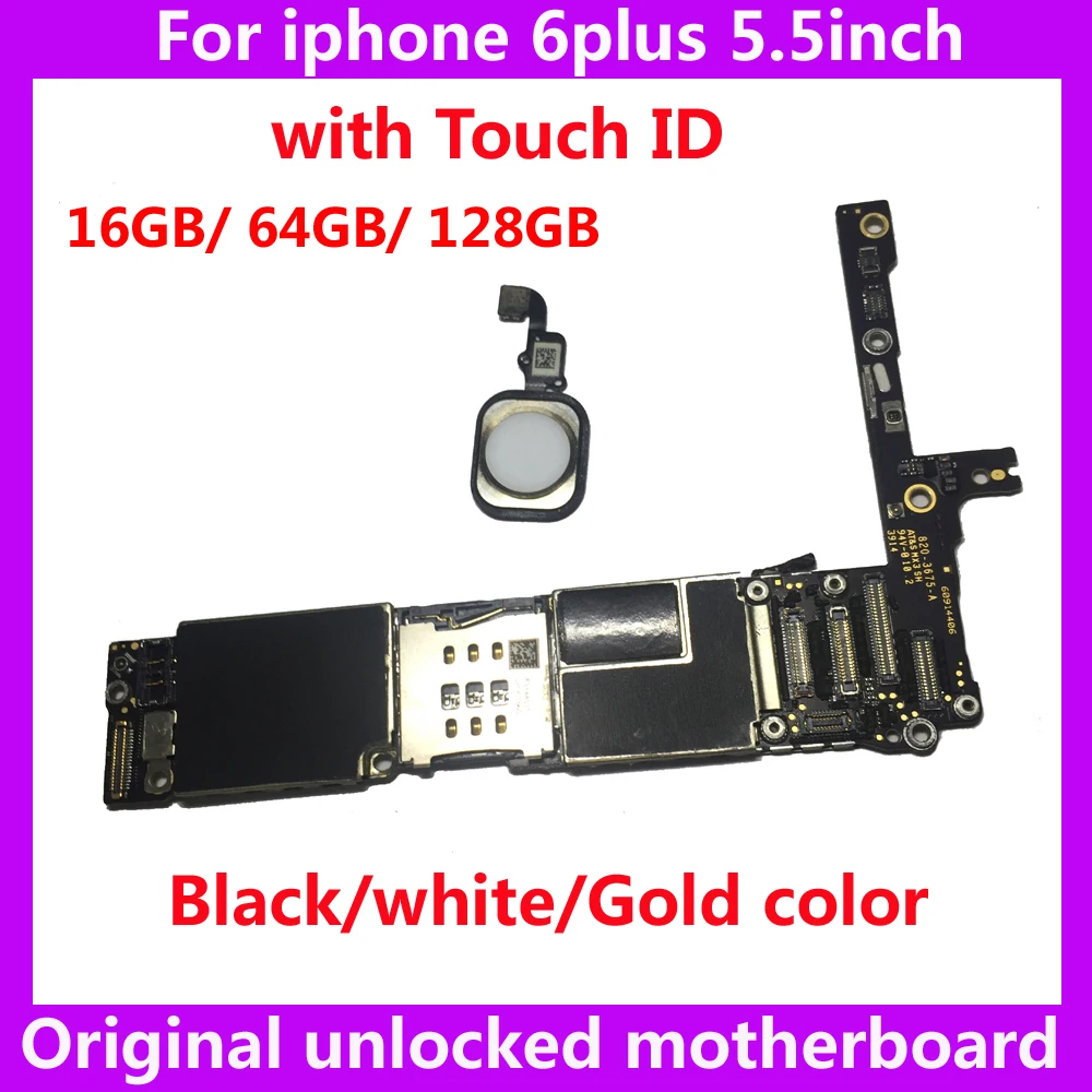 Worlwide разблокированная материнская плата для Iphone 6 Plus 16 Гб 64 128 ГБ оригинальная с