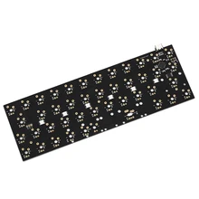 Bm43a bm43 43 teclas 40% teclado mecânico personalizado, pcb programado numpad layouts qmk firmware com rgb fundo underglow alps mx