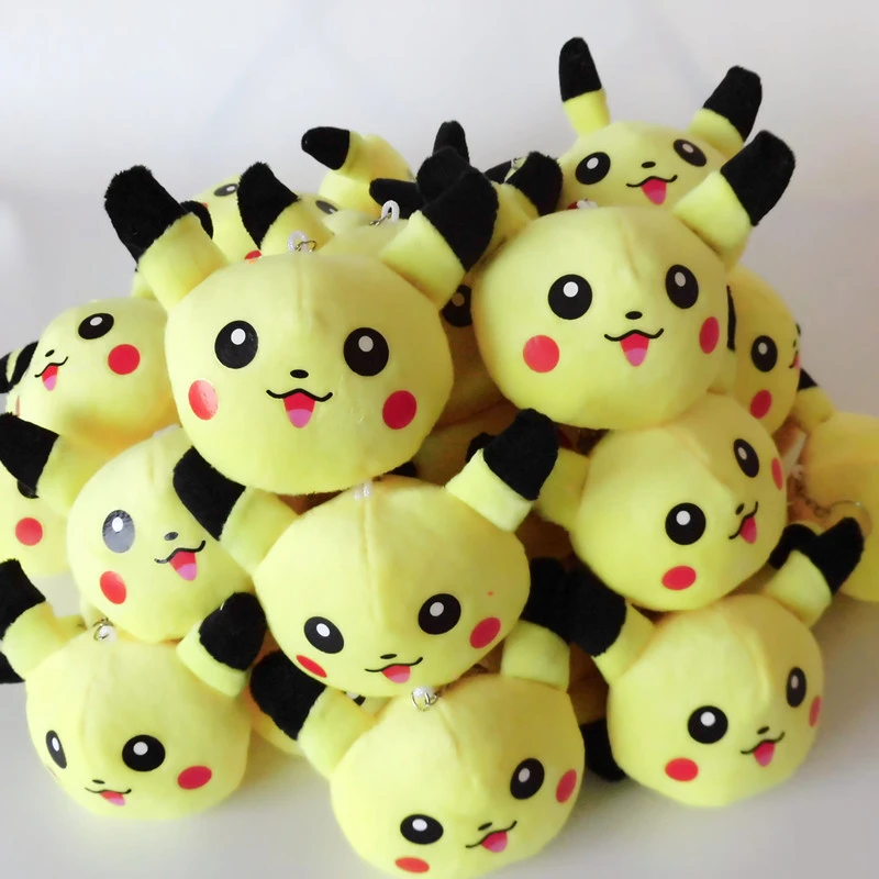 50PC/Lot 10cm Lovely Pikachu Plush Toy,Pikachu Pendants Plush Toy,Kids Best Christmas Gift Toys