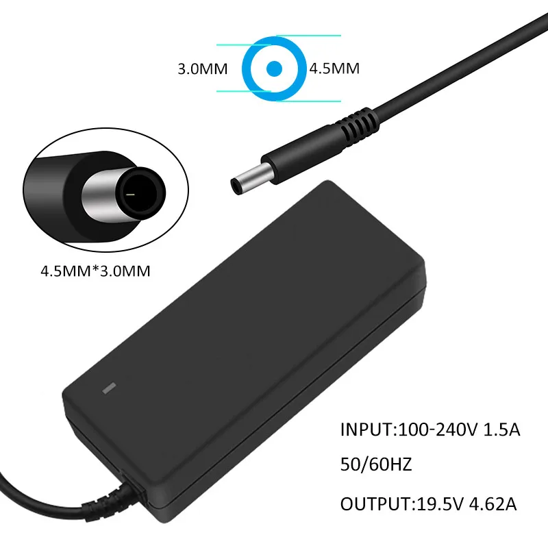 19 5 V 4.62A 90W 4 5*3 0mm AC адаптер для ноутбука зарядное устройство HP Envy Touchsmart Sleekbook 15 17 M6 M7