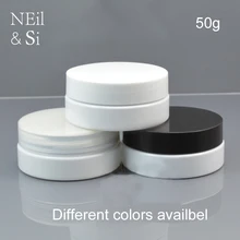 Белый свет, 50 г пластиковый косметический контейнер на плоской подошве для маски или крема для лица бутылка для лосьона многоразового использования ванн Уайт герлс контейнеры для упаковки 30 шт