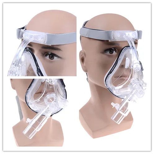 Full Face Mask For Snoring Facial Care Tool With Headgear Clip Apply To Medical CPAP BiPAP Silicone Gel Material Size S/M/L