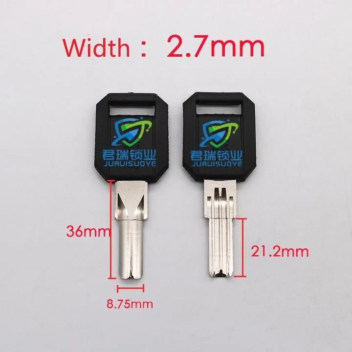 

10pcs x For Semicircle double row key embryo Length 36mm JF028