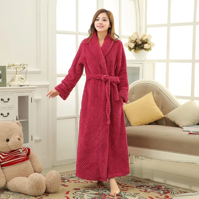 Women's Long Polyester Sleep Lounge Robes RBS-C LYQ117 10