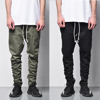 

2018 Pants black Casual Sweatpants Solid Hip Hop high street Trousers Men Bottom Side zipper oversize high quality pants