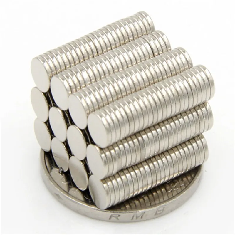 

100pcs Silver N35 Rare Earth Neodymium Super Strong Round Disc Magnets 5mmx1mm