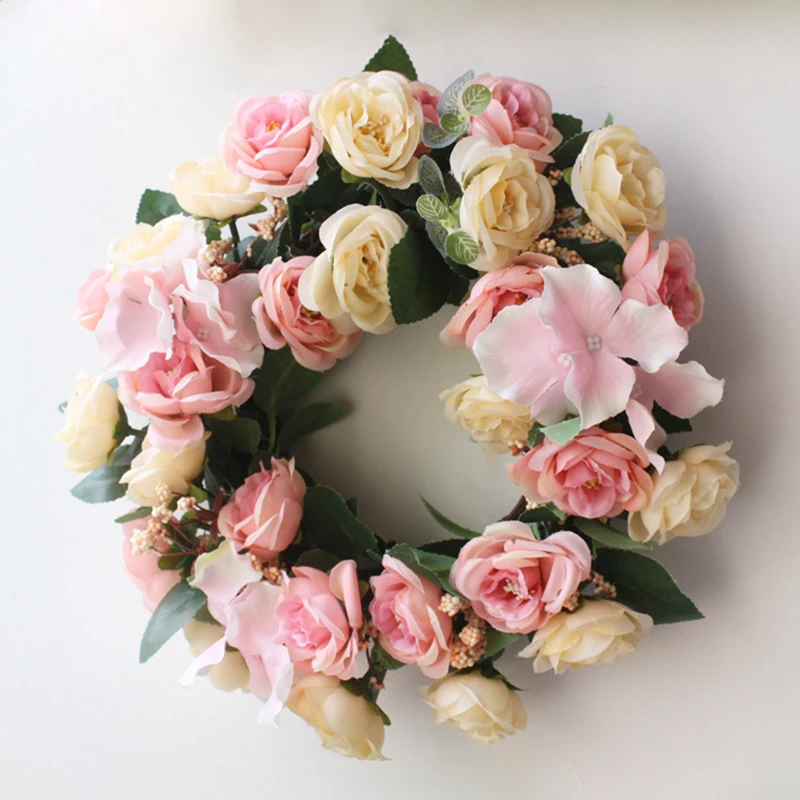 Искусственные украшения, цветы, венки для дома, свадебные украшения автомобиля, розовые венки, декоративные свадебные цветы, искусственные цветы