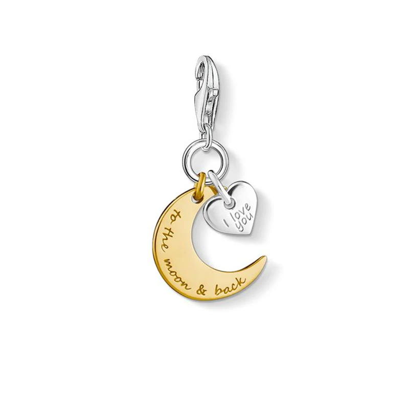

I Love You To The Moon And Back Diy Charms Moon & Heart Mirror The Soul And Transmit A Very Special Love Message SCH0526