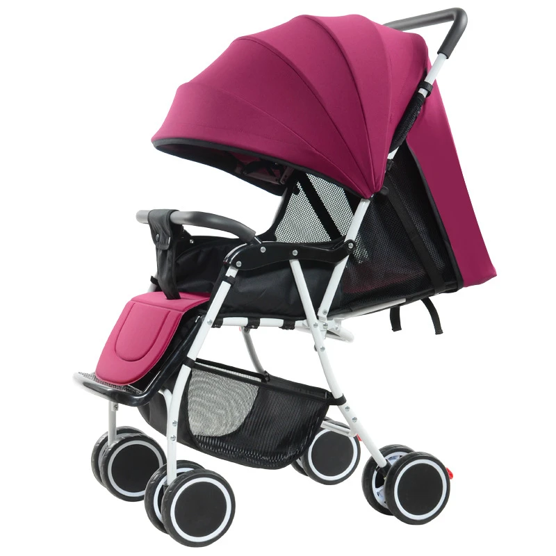 

High landscape lightweight baby stroller can sit and lie baby cart comfort portable baby carriage by plane