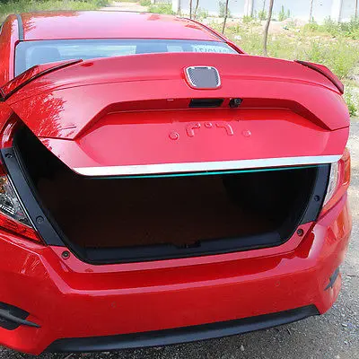 Подходит для 2016 17 HONDA CIVIC хром Нижняя отделка багажного отделения задняя крышка