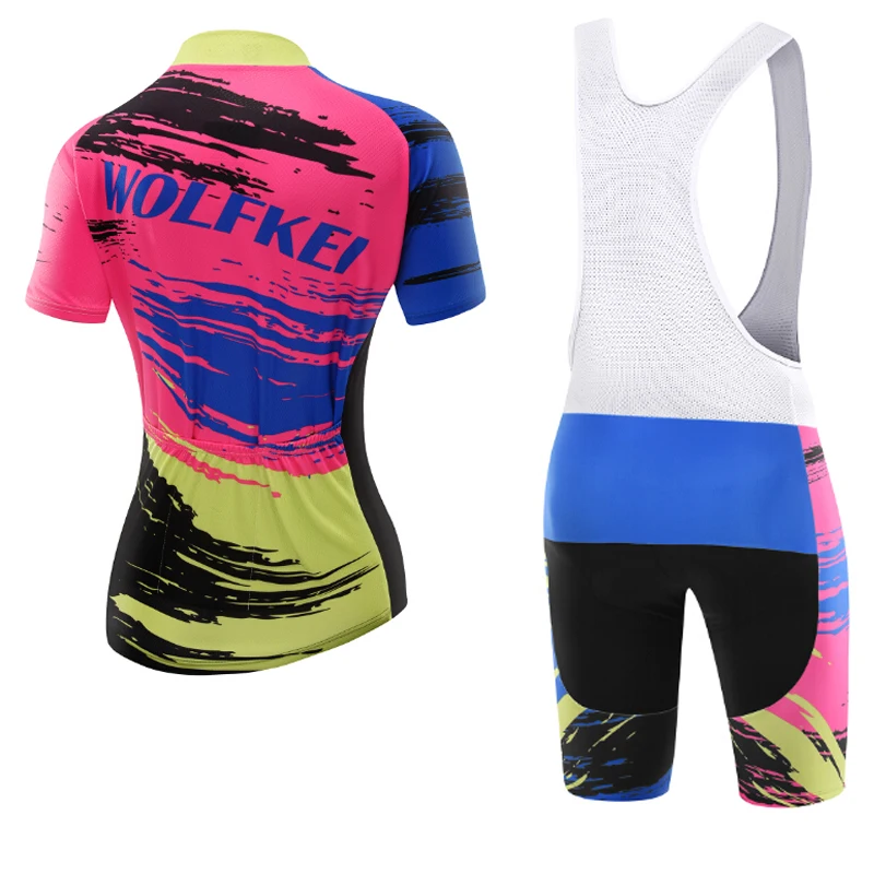 Wolfkei стиль Ropa Ciclismo Велоспорт Джерси/дышащая велосипедная одежда/быстросохнущая велосипедная женская спортивная одежда