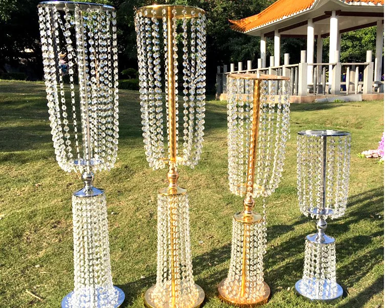 

Factory Sell Wedding Aisle Decorations Crystal acrylic clear Pillars