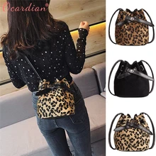 

Handbags Hot Sale Women Plush Leopard Print Shoulder Bag Messenger Crossbody Bucket Bag DROPSHIPPING <=487g45
