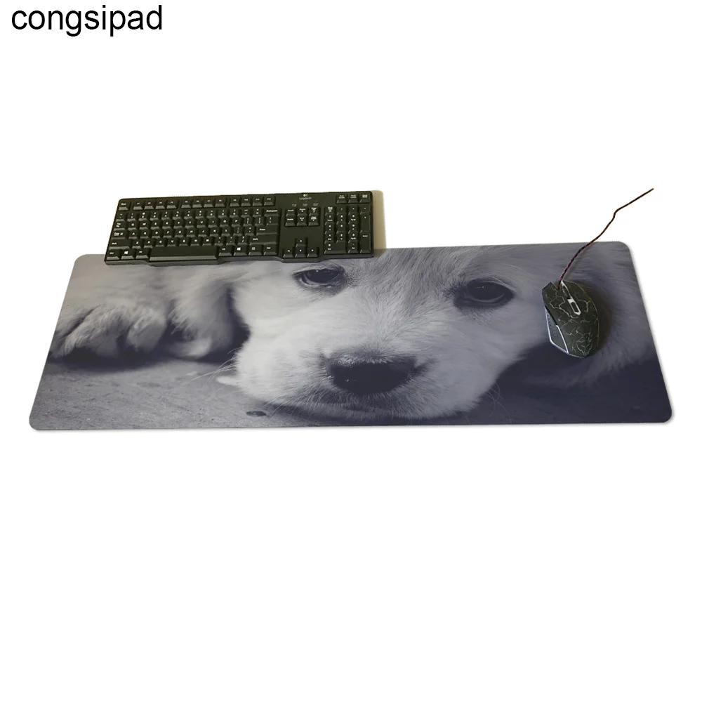 

congsipad Desktop mousepad Optical Soft Wallpaper Sad Eyes Dog 300X700X2mm and 400X900X2mm New Arrivals super large mouse pad