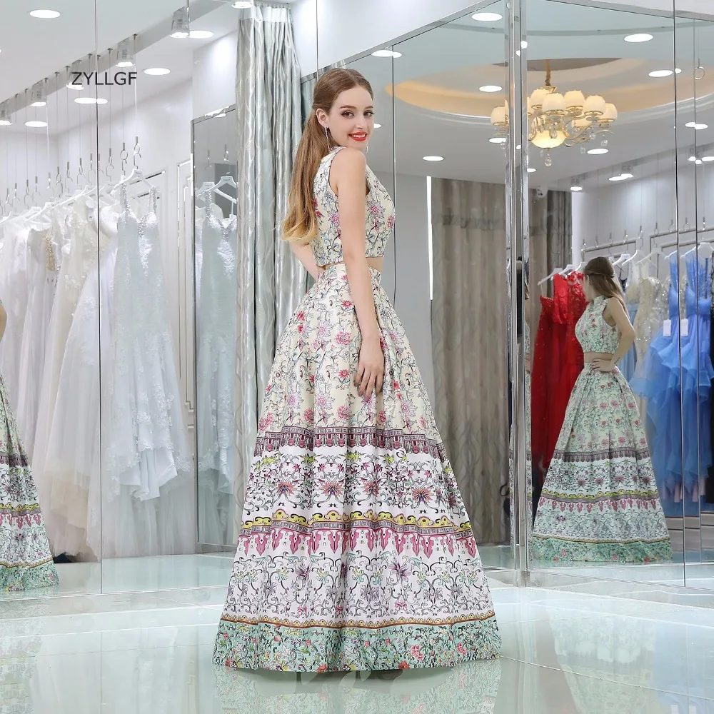 Zyllgf Vestido De formatura Лонго линия Высокая шея пикантные 2 шт. vestidos de gala Largos женские вечерние платья SL11