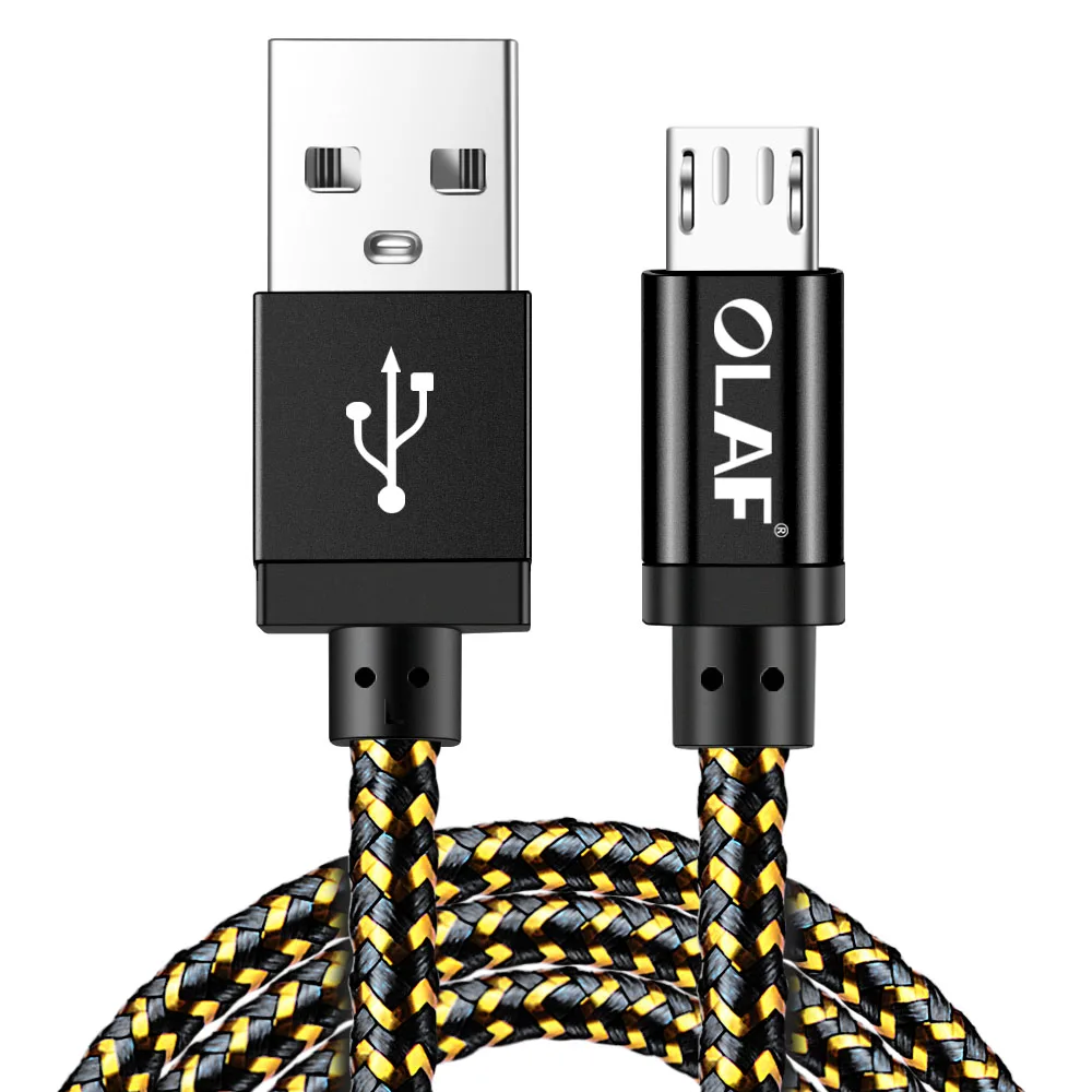 Олаф микро USB кабель 1 м 2 м 3 м 2A нейлон быстрое зарядное устройство USB кабель для передачи данных для samsung Xiaomi LG Android мобильный телефон usb кабель для зарядки