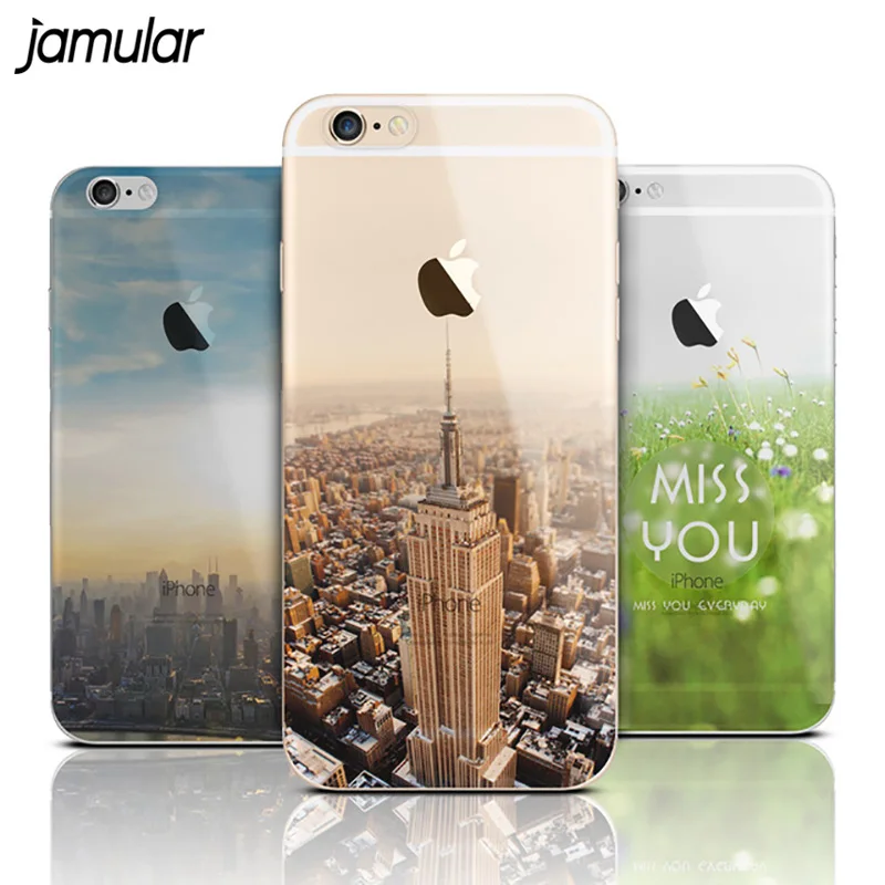 

Ultra Thin Soft Silicone TPU Mountain Case Cover For Apple iPhone 6 Case Luxury Fashion Transparent Soft Back Cover For Phone