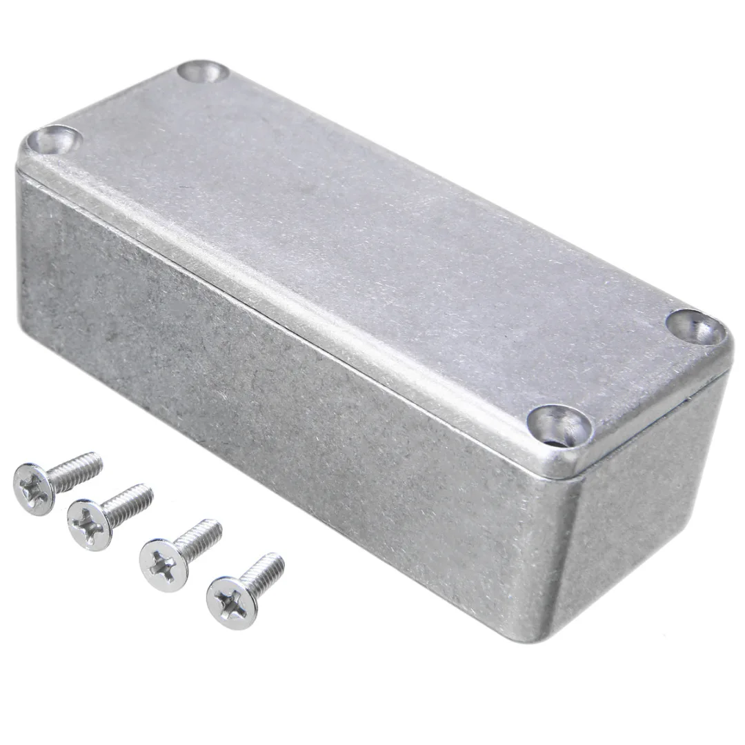

Silver Aluminum Project Box Enclosure Case Electronic DIY Diecast Stompbox Project Box Instrument Case with Screws 3 Sizes
