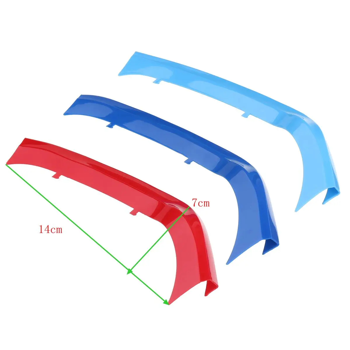 3 шт. Трехцветная пластиковая Автомобильная Передняя Центральная решетка облицовки радиатора стикер полосы для BMW 1 серии F20/F21