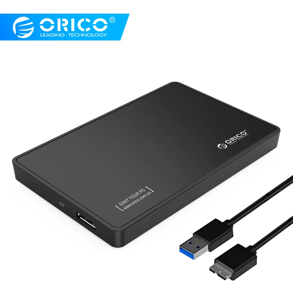 Чехол ORICO без инструментов для жесткого диска 2,5 дюймов USB 3,0 HDD внешний корпус чехол для 9,5 мм 7 мм SATA коробка для жесткого диска 1 ТБ 2 ТБ внешний